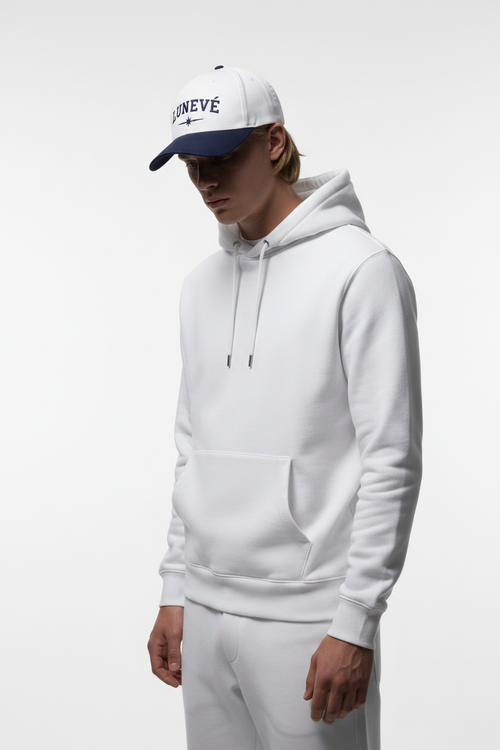 Male model ~20 – navy cream cap