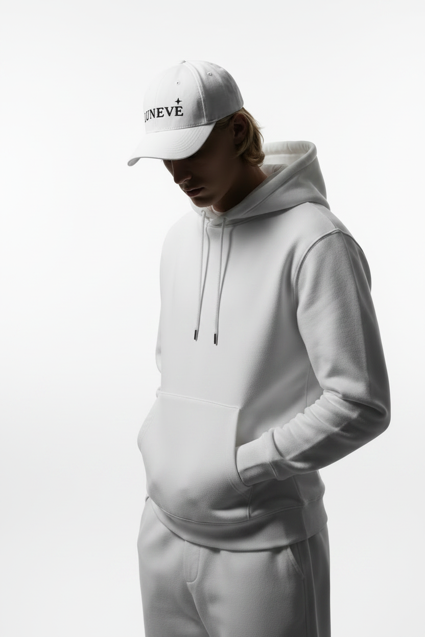 Male model – full white outfit