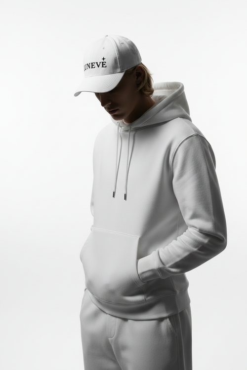 Male model – full white outfit